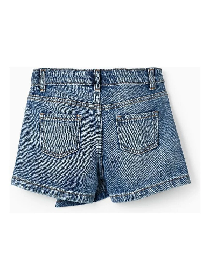Jupe short en jean en coton pour fille THE WAVE TRIBE Bleu