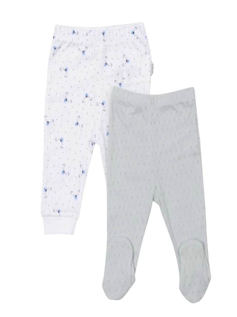 Set De 2 Pantalons Bébé En Coton Bio Léon Gris