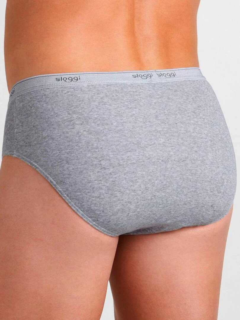 Lot de 3 slips fermés midi Sloggi® men    Damart   Gris