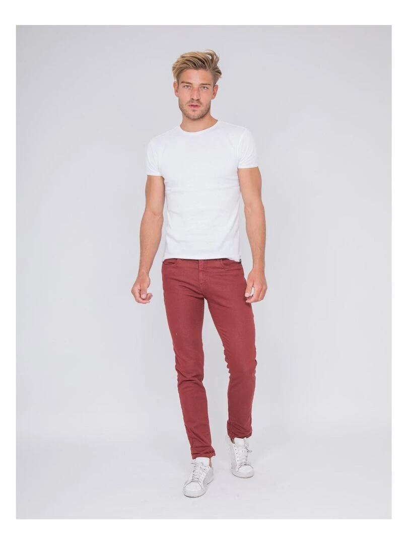 Pantalon 5 poches VAAS   Bordeaux