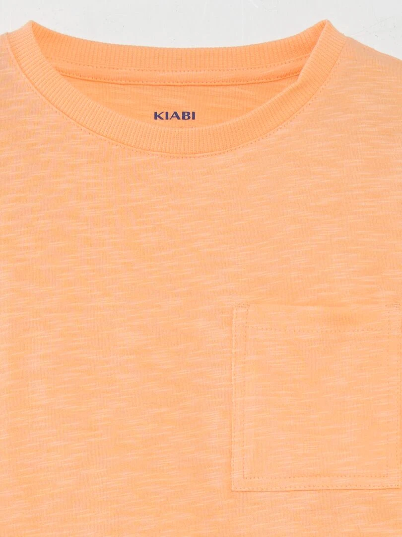 T shirt large à col rond Orange