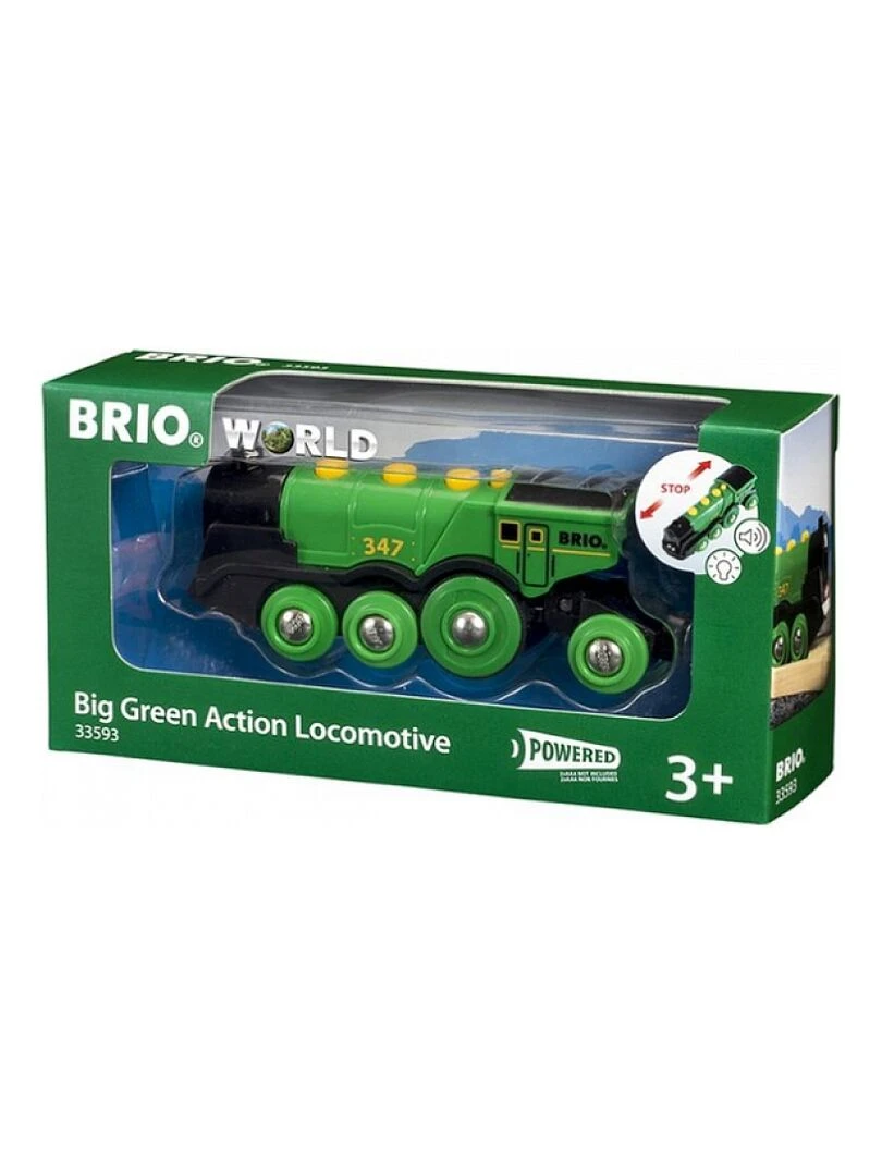 'brio' 33593 Locomotive Verte Puissante A Piles   N/A