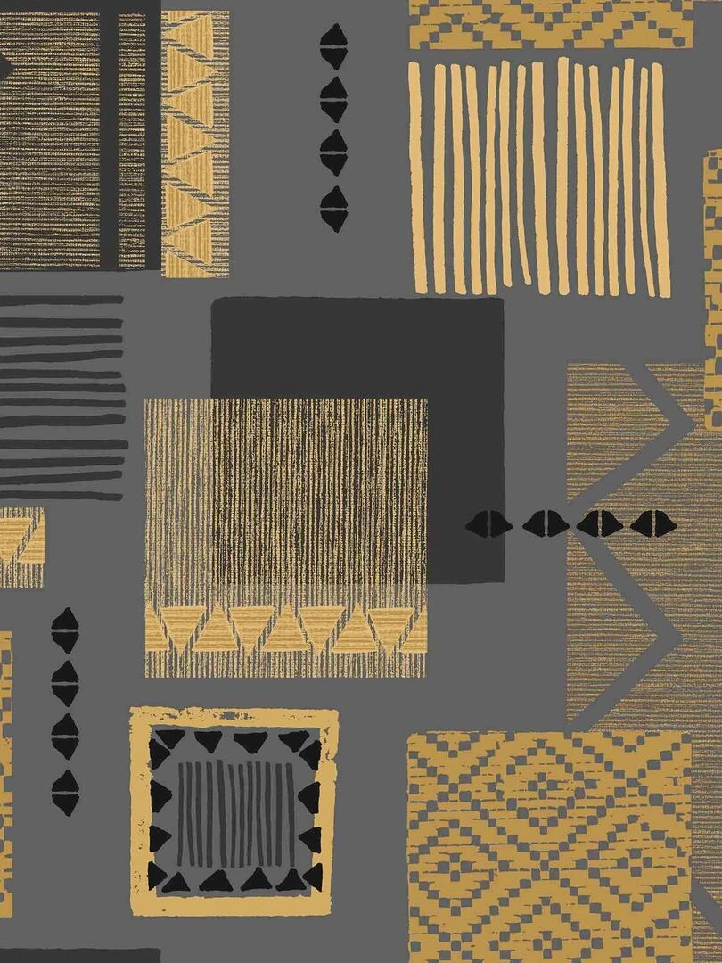 Nappe Toile cirée au mètre Tanzania anthracite gris anthracite