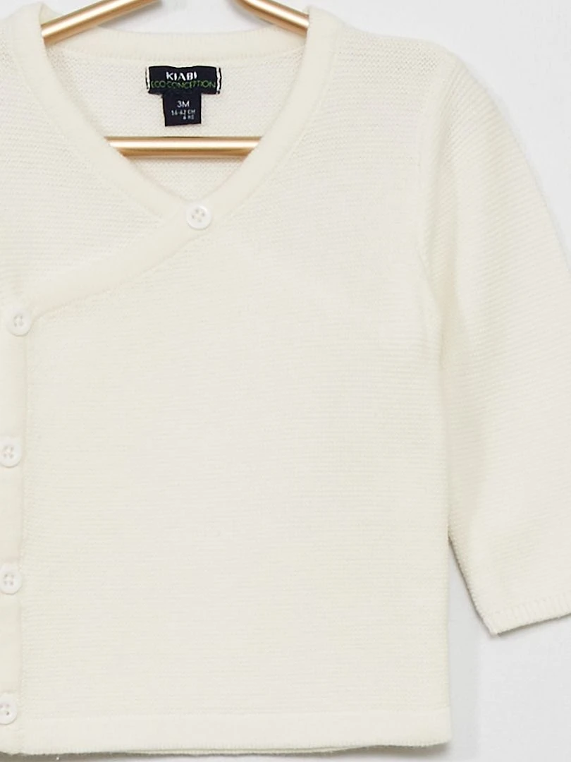 Pull en maille point mousse Blanc