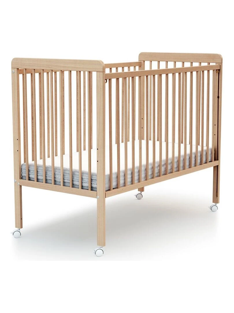 AT4    Lit bébé coulissant ESSENTIEL en bois   Marron clair