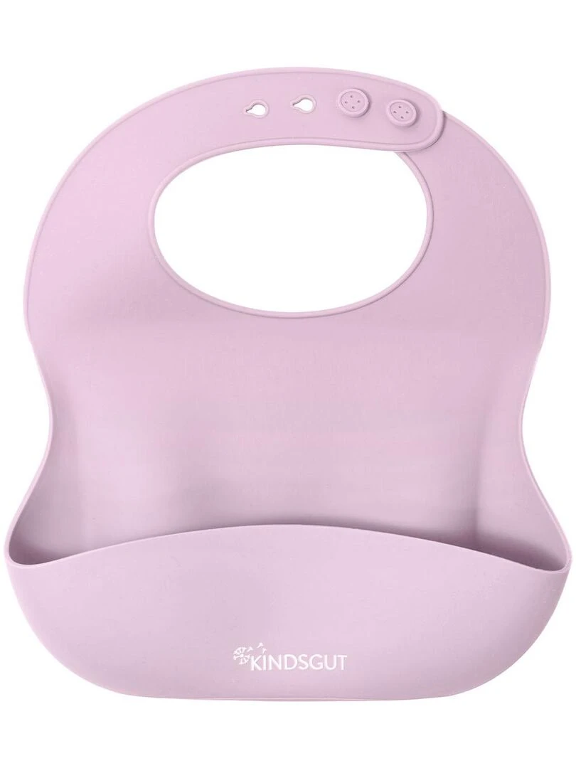 Bavoir bébé en silicone Rose pâle
