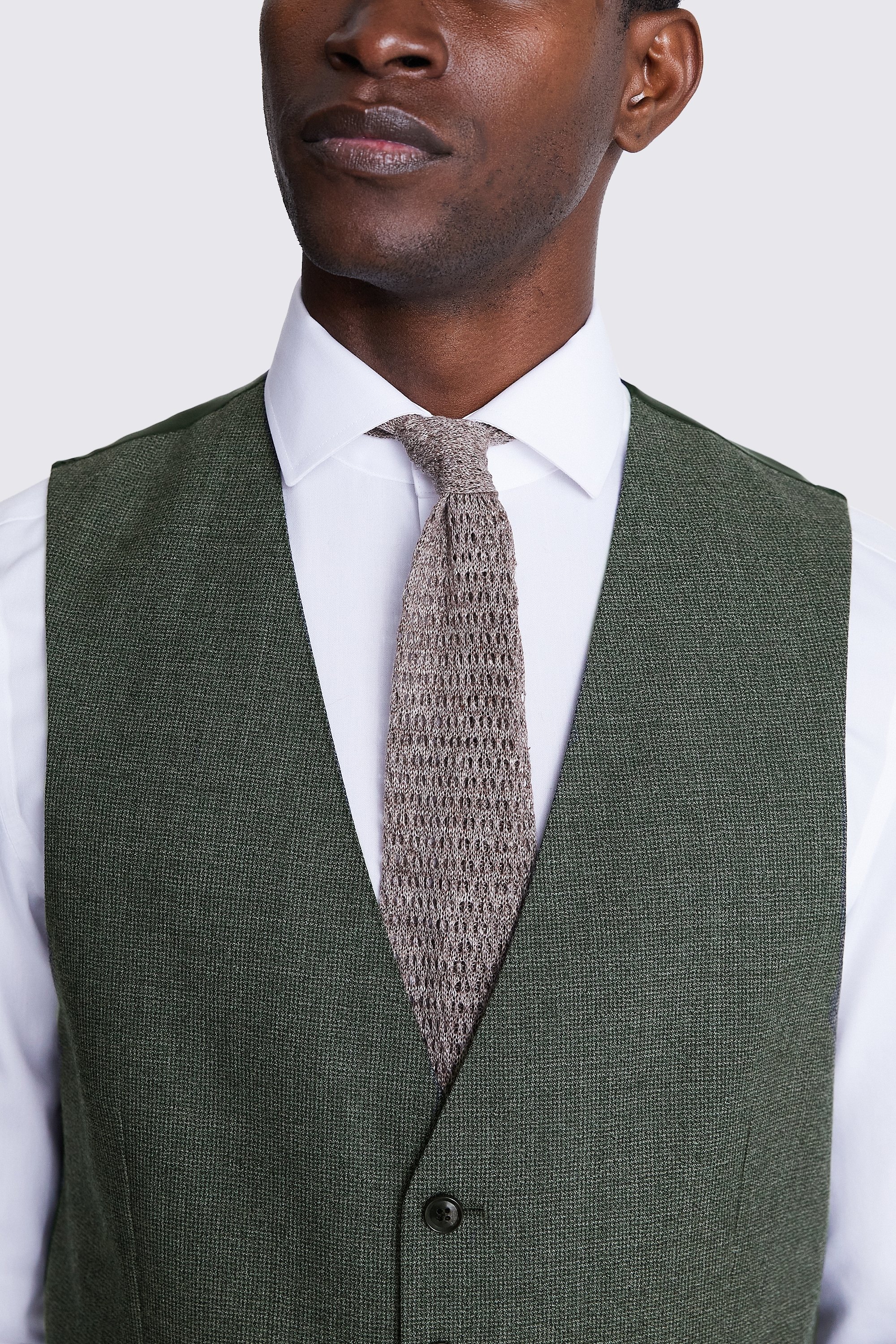 Tailored Fit Light Blue Linen Waistcoat   Buy Online at Moss