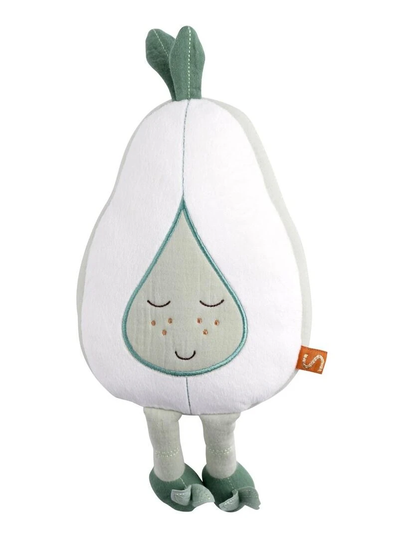 Doudou poire en coton blanc SAUTHON Blanc