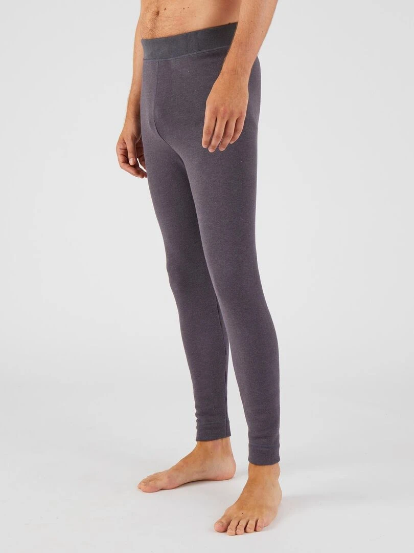 Caleçon long homme molleton gratté Thermolactyl Sensitive Damart Gris foncé