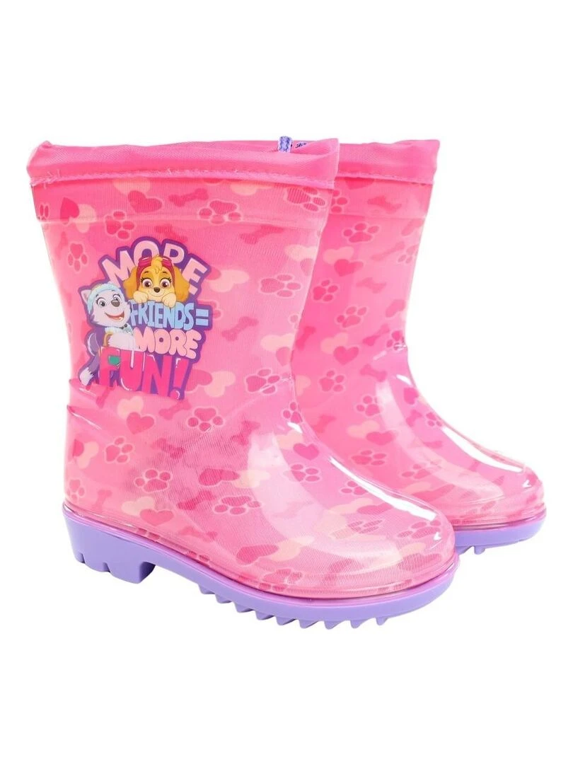La Pat' Patrouille Bottes fille imprimé La Pat' Patrouille Rose