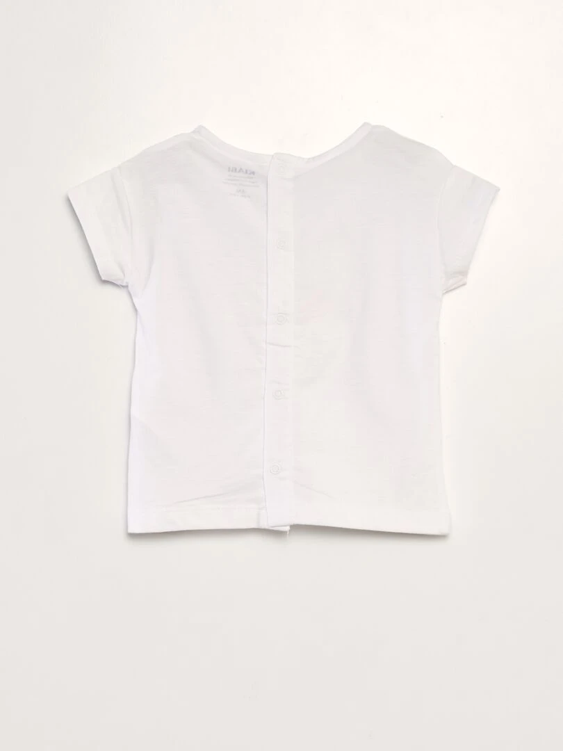 T shirt imprimé 'abeille' + animation en relief   Blanc abeille