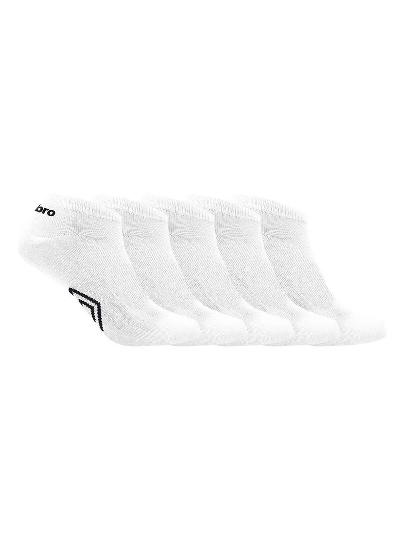 Lot de 5 Paires de Chaussettes Socquettes Homme Umbro Blanc