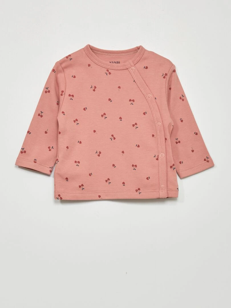 Ensemble pyjama en interlock   2 pièces   Rose