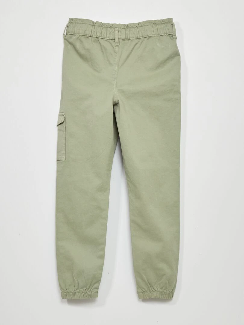 Pantalon paperbag avec poches   Vert