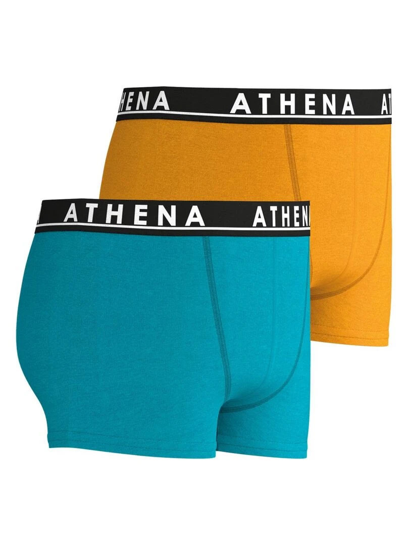 Lot de 2 boxers garçon Citypack Easy Color Bleu Orange