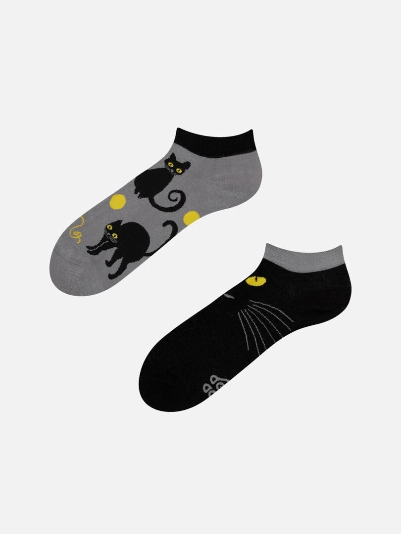 Socquettes Dedoles Chats Va ? Noir Gris
