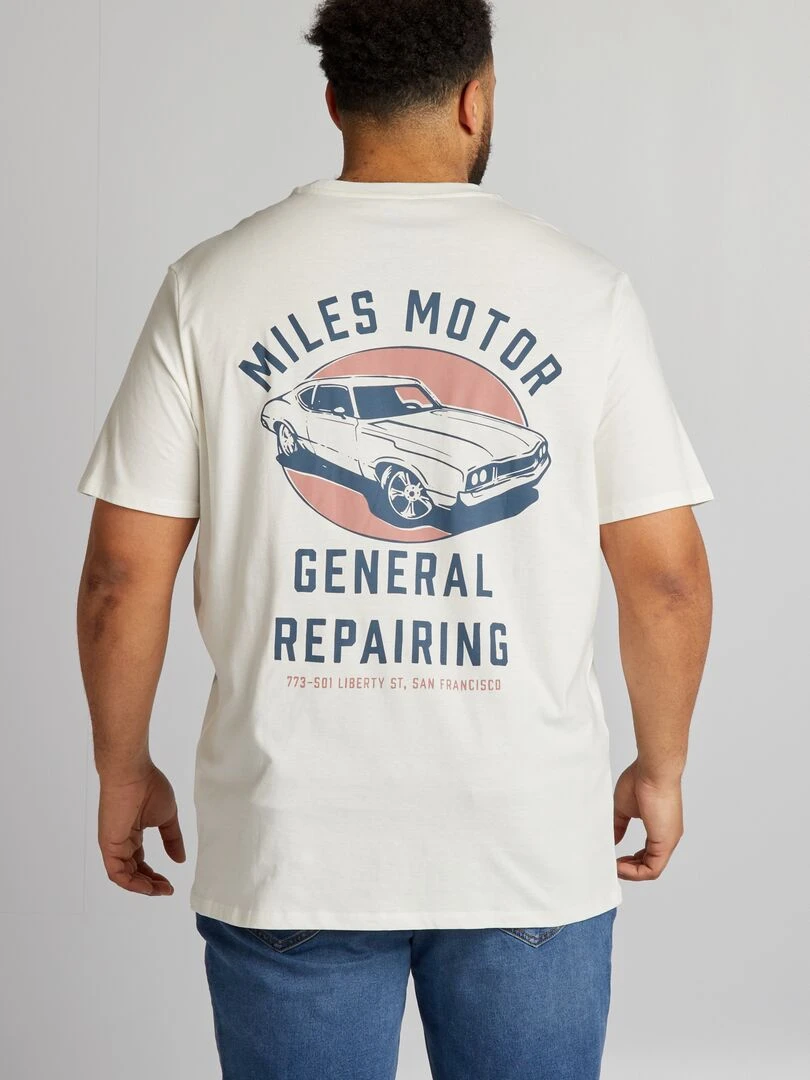T shirt en maille jersey Blanc