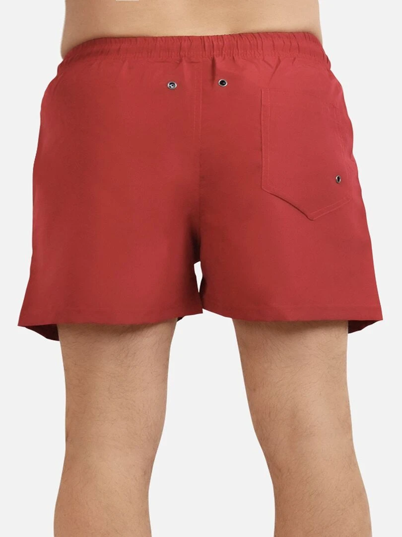 Short de bain uni Kebello   Rouge