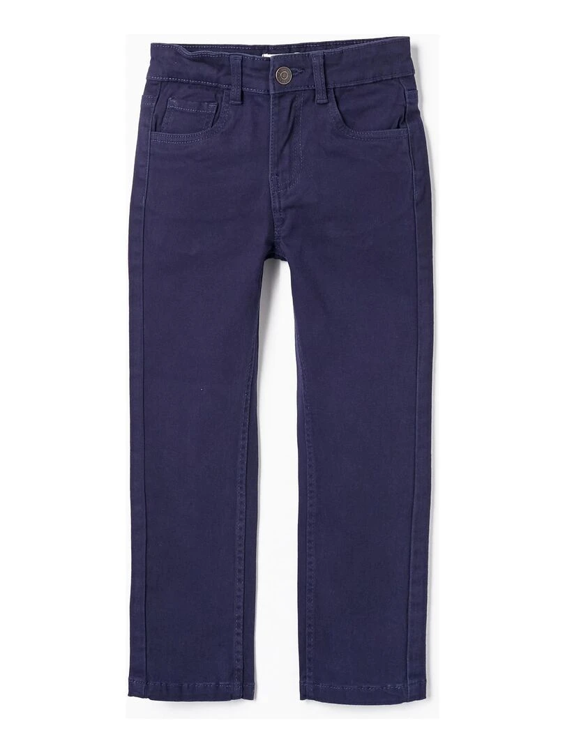 Pantalon en sergé de coton pour garçon 'Skinny' PICASSO Bleu foncé