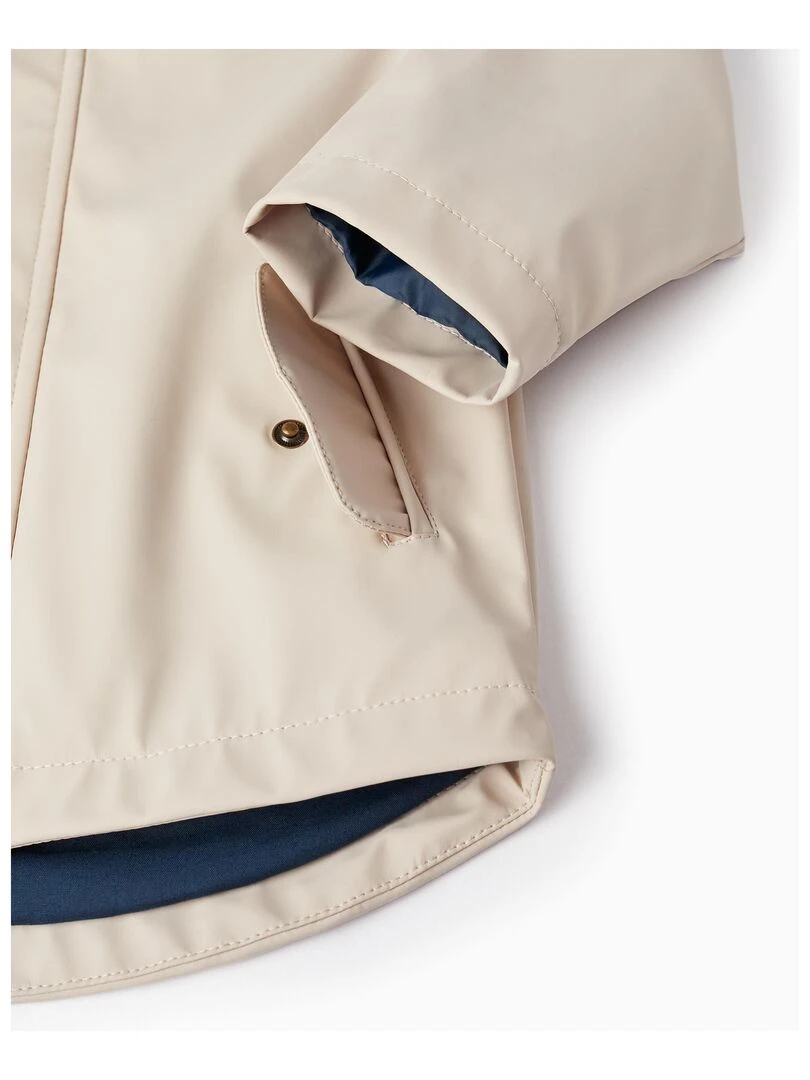 Parka en caoutchouc avec capuche pour bébé garçon  SICILIAN DAYS   Gris clair