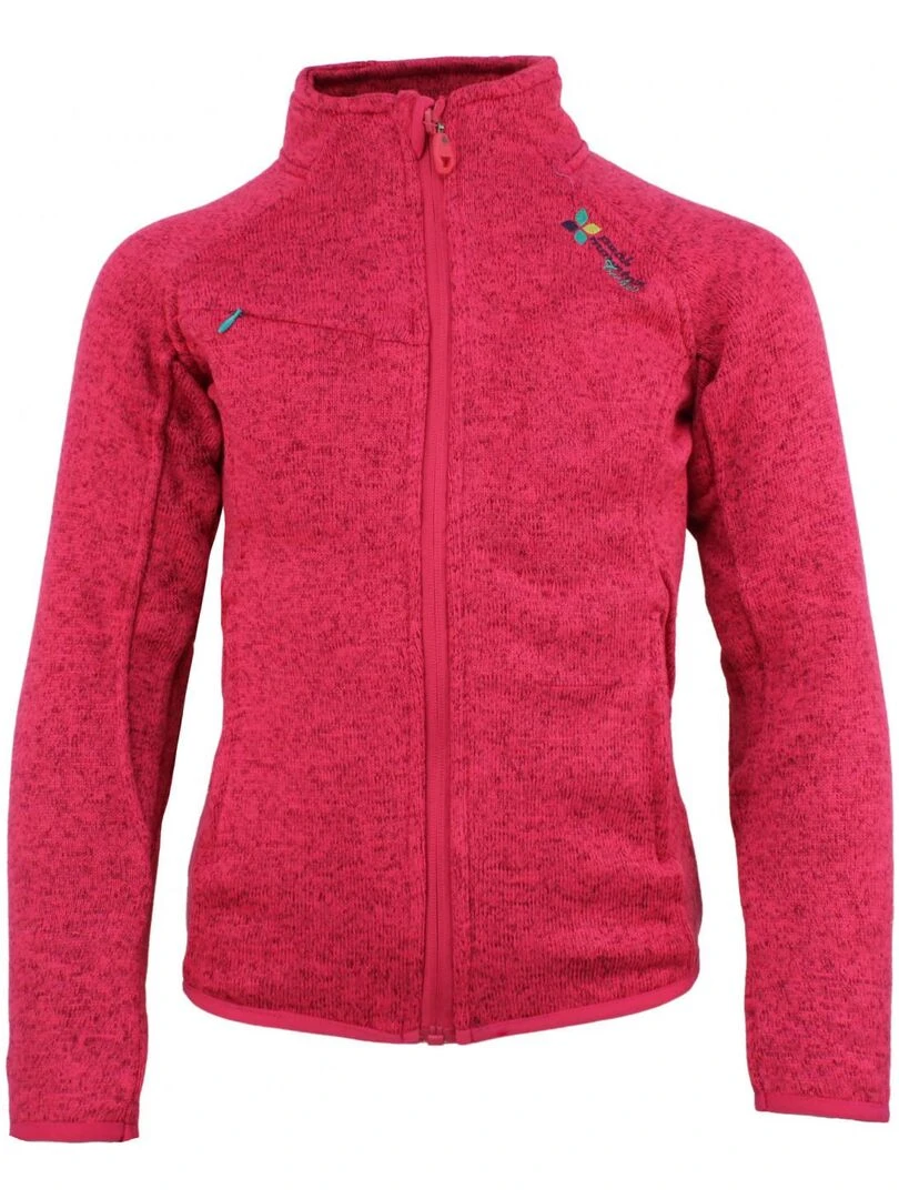 Blouson polaire fille FATORM PEAK MOUNTAIN Rose fushia