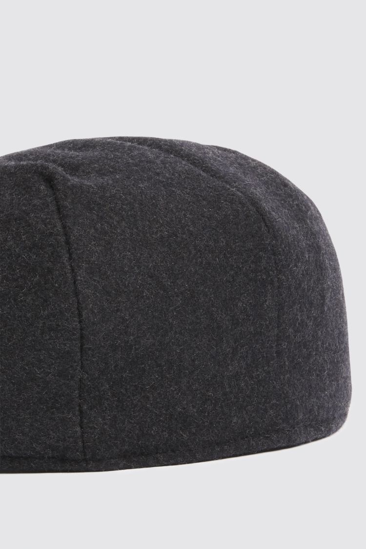 Charcoal Melton Flat Cap Buy Online at Moss