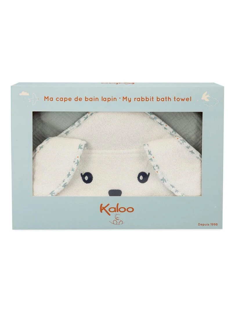 cape de bain lapin colombe   Vert d'eau