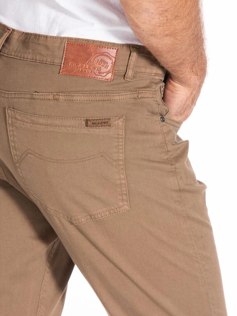 Jeans coupe relax RL60 gabardine stretch RELAXC 'Rica Lewis'   Beige