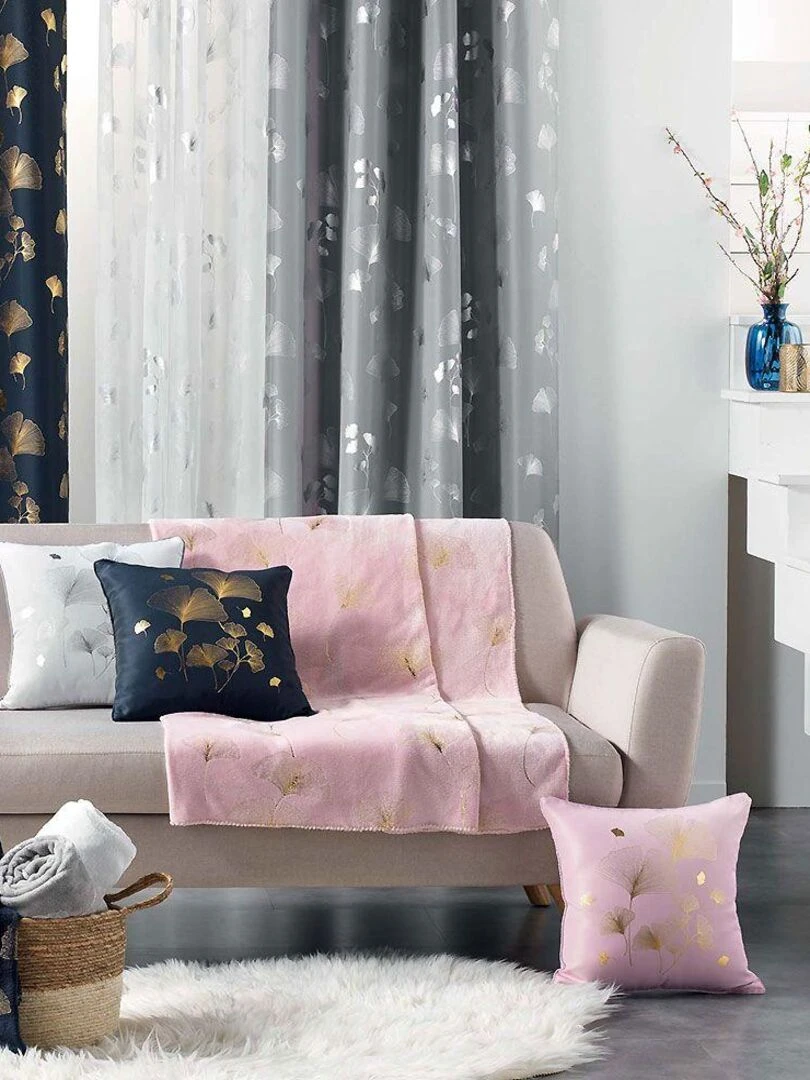 Coussin déco Bloomy rose Rose