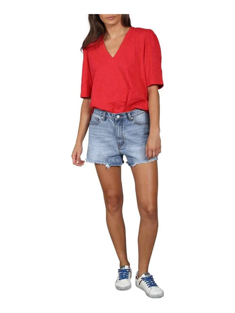CHATTAWAK Short coton Bleu foncé