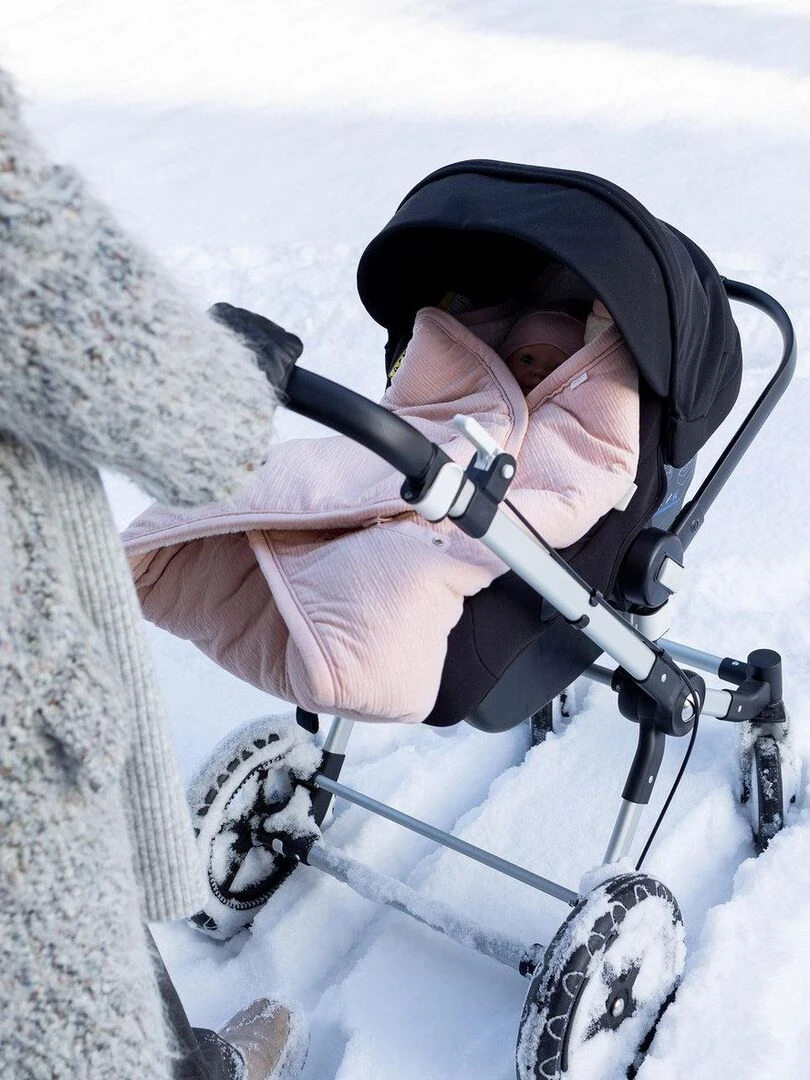 Bemini Nid d'ange BISIDE ouatiné Pady tetra jersey et teddy   Rose clair