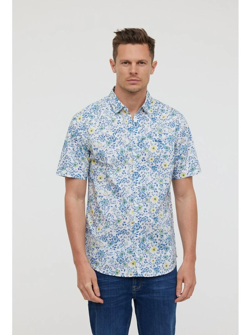 Lee Cooper Chemise manches courtes coton regular DILERTY Bleu céladon