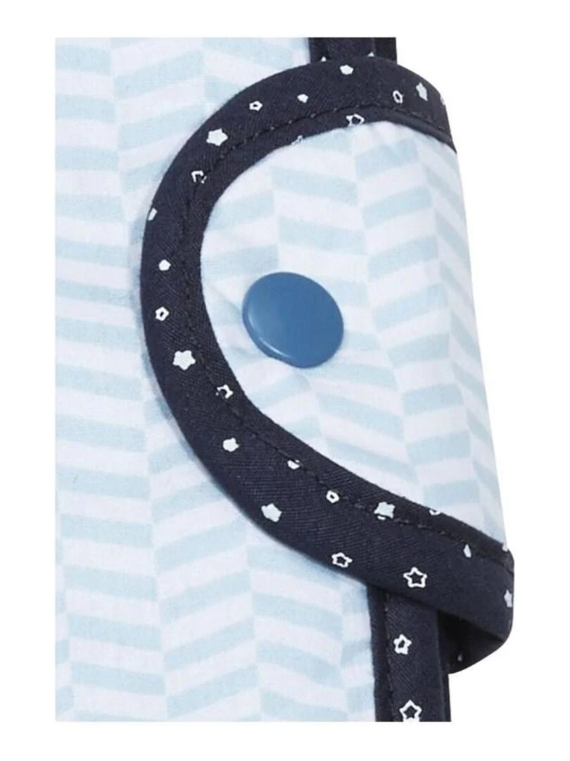 Protege Carnet De Sante en coton Bleu   SAUTHON   Bleu