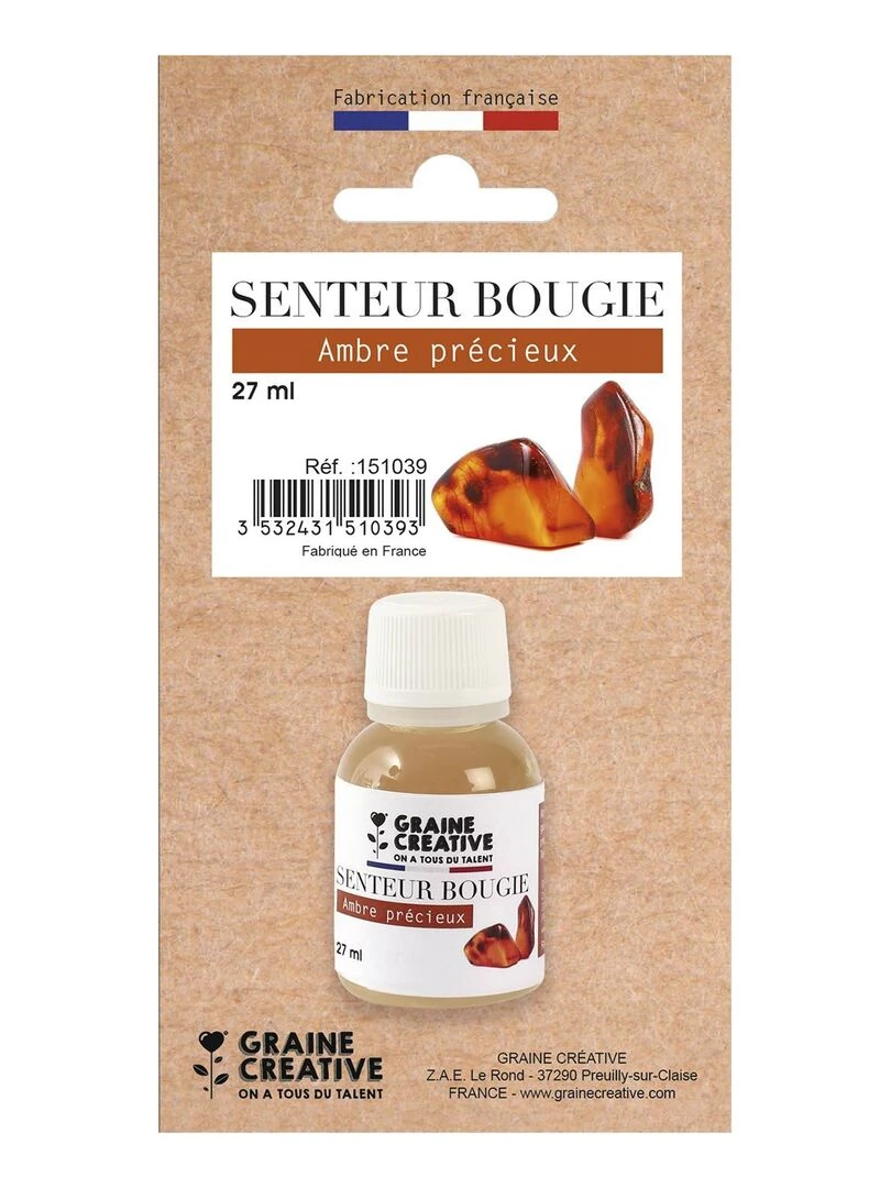 Parfum pour bougies 27 ml Ambre précieux Multicolore