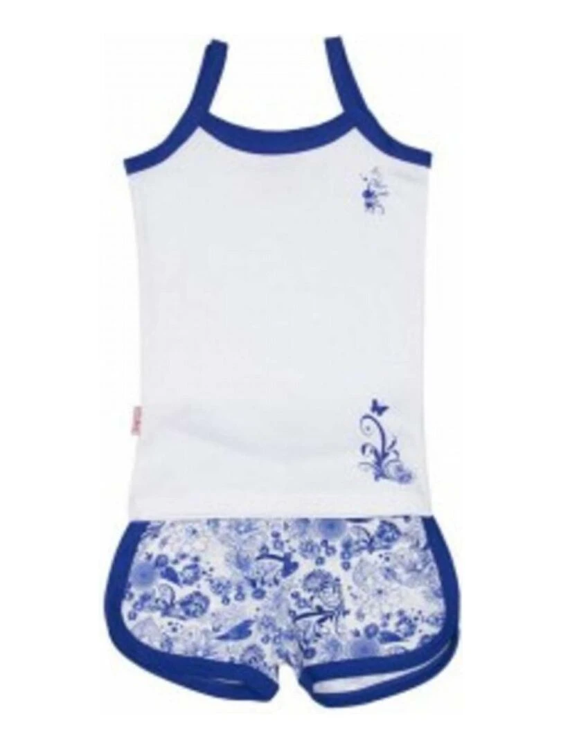 Ensemble Short et Débardeur fille FLIGHT MISS GIRLY Bleu