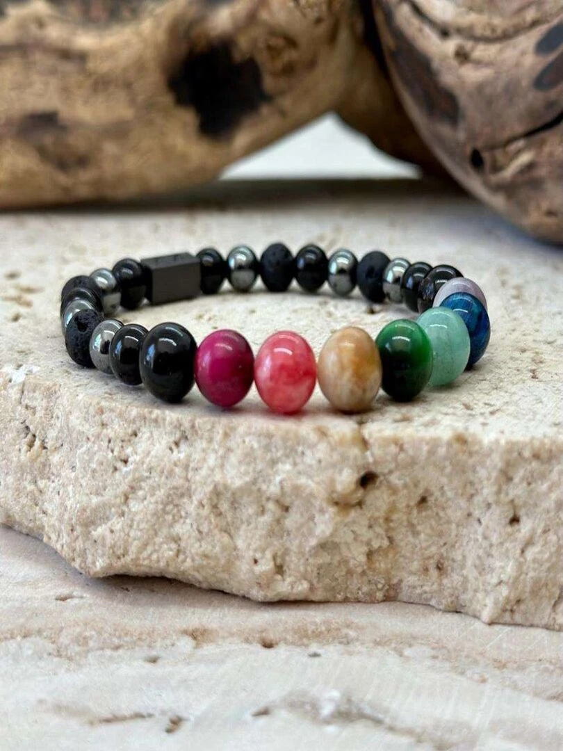 Bracelet énergie des chakras   Noir