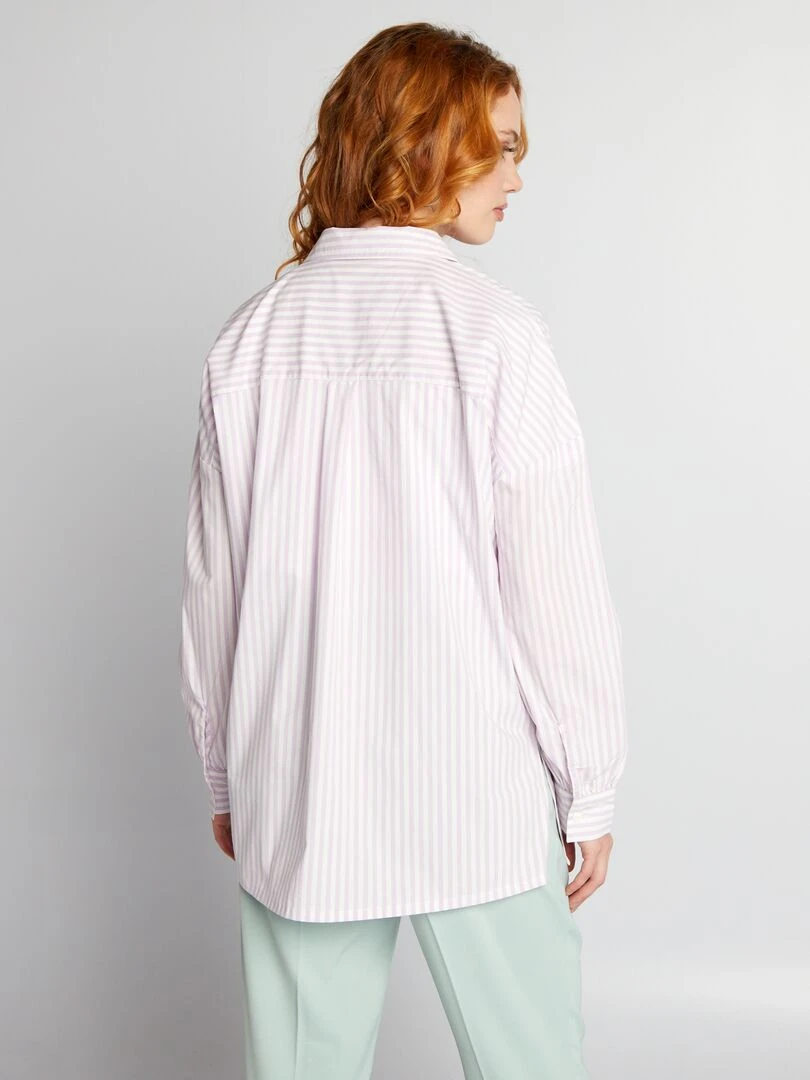 Chemise oversize en popeline   Violet