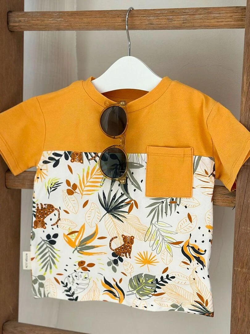 T shirt bébé Wakae   Moutarde