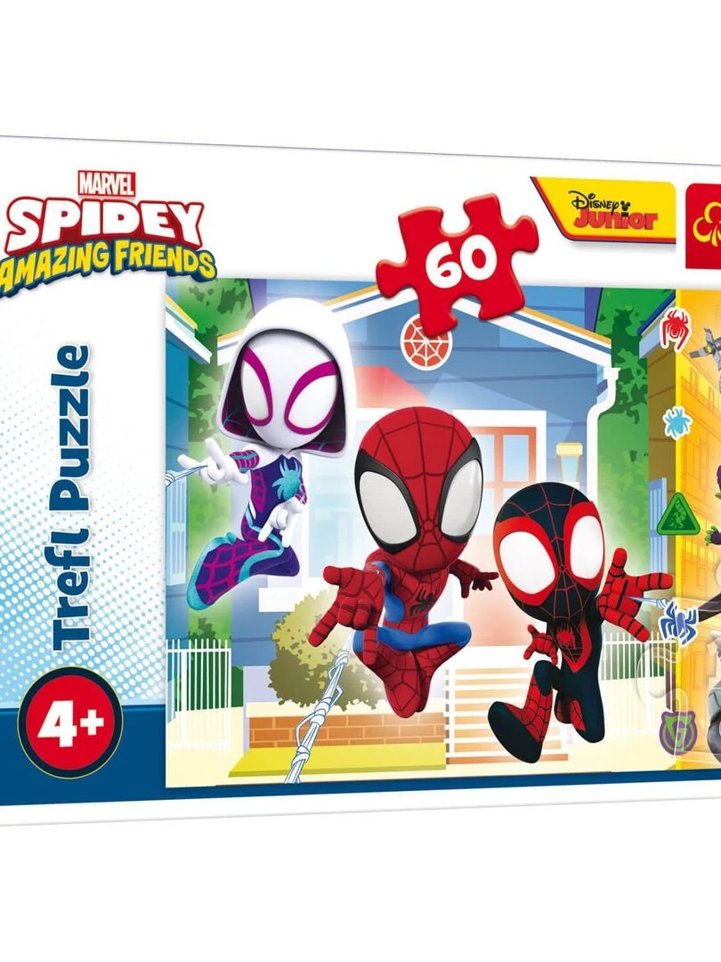 Puzzle 60 pièces : Dans le monde de Spiday : Spiday et ses incroyables amis N/A