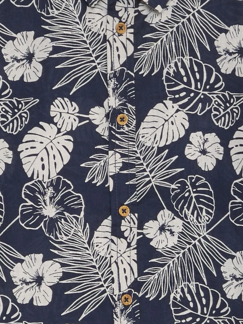 Chemise à manches courtes avec imprimé Marine
