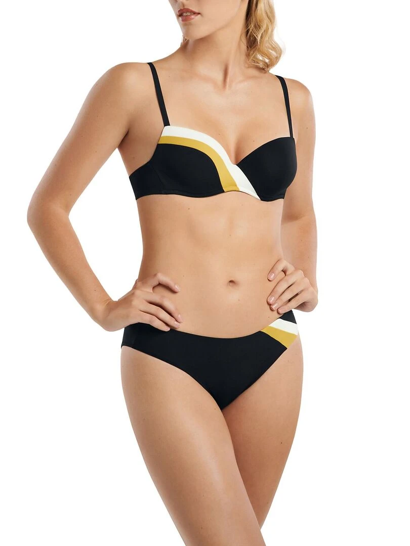 Bas maillot slip de bain Saint Tropez   Noir