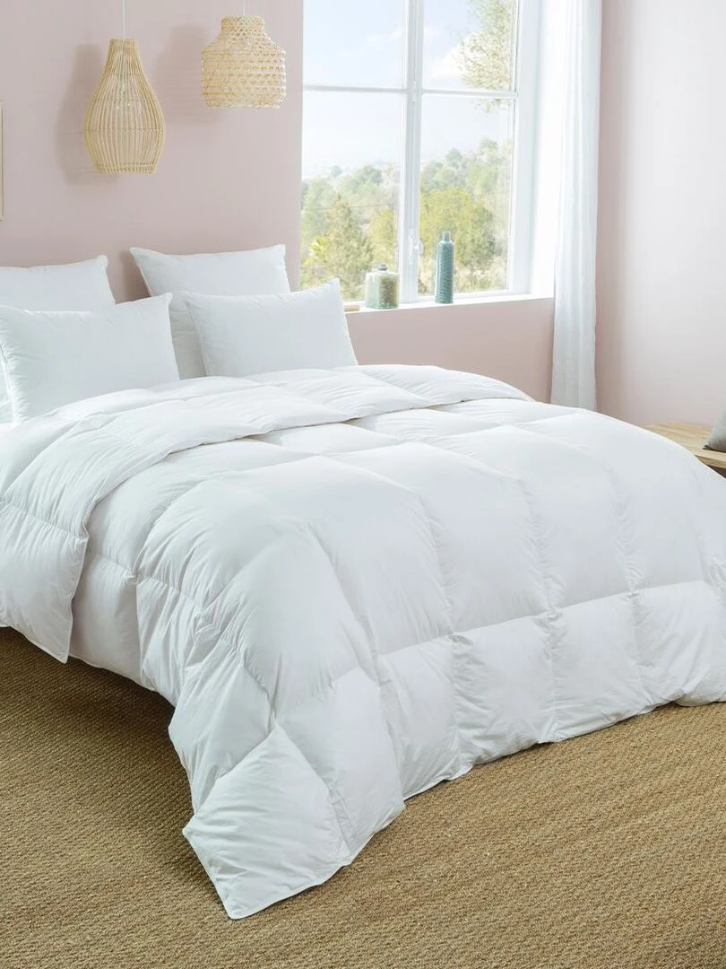 DODO Couette Tempérée 70% duvet d'oie neuf Blanc