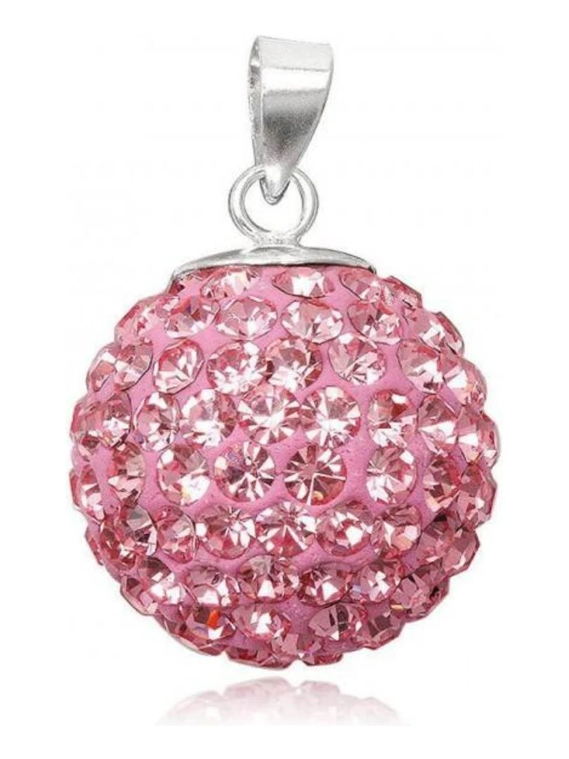 Pendentif shamballa   Diamètre 1 2cm  Bijoucolor   Argent