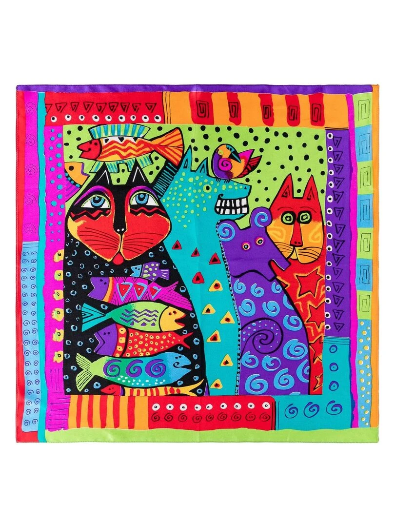 Carré de soie Piccolo Friendly Pets Multicolore