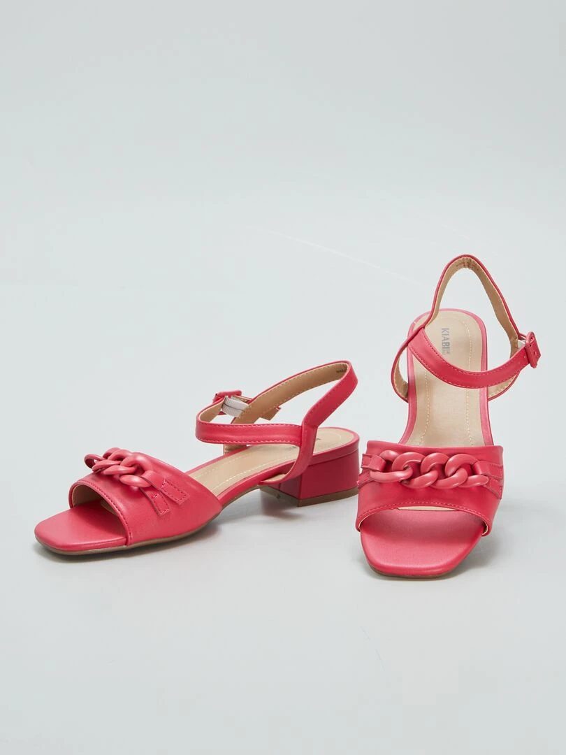 Sandales à talon   Rouge