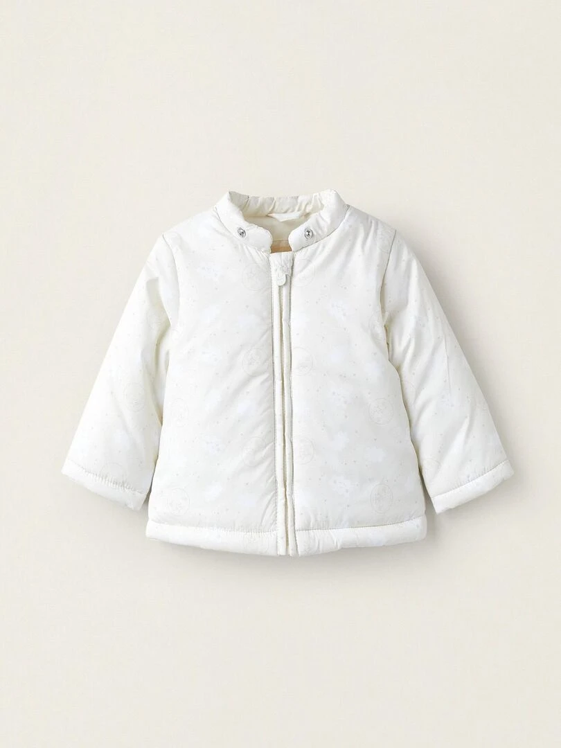 Manteau Matelassé avec Capuche avec Oreilles pour Bébé Fille 'Stars & Moons' SUNRISE BLISS Blanc