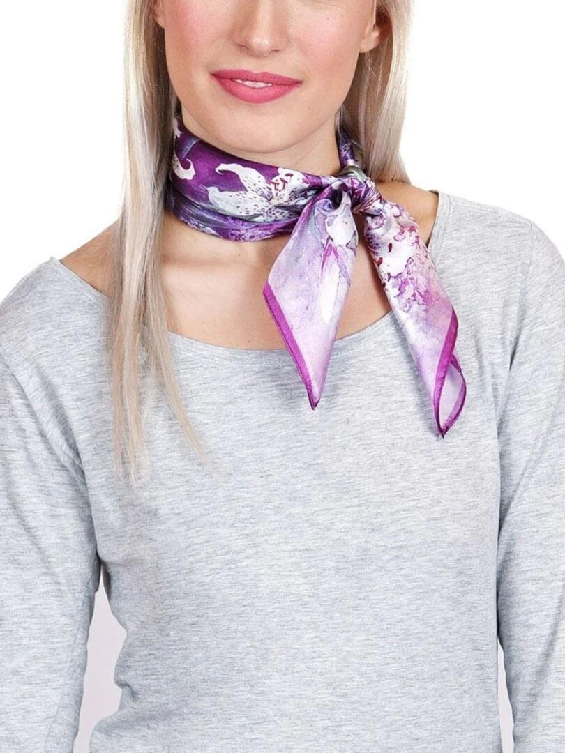 Carré de soie Piccolo Lyséa   Violet