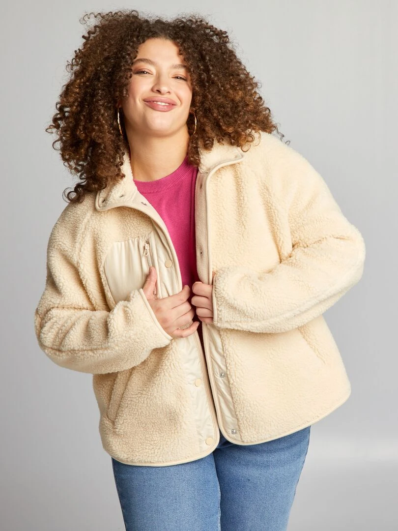 Veste en sherpa Ecru