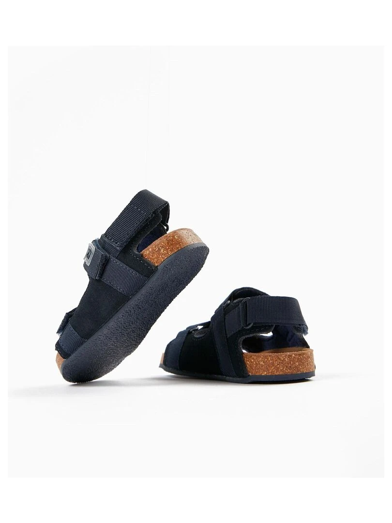 Sandales en cuir pour bébé garçon  MATISSE   Bleu foncé
