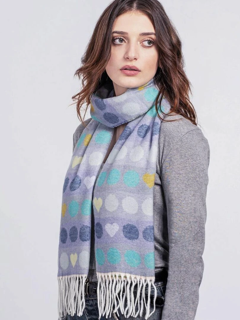 Echarpe Cashcryl Glam Fabriqué en France Gris